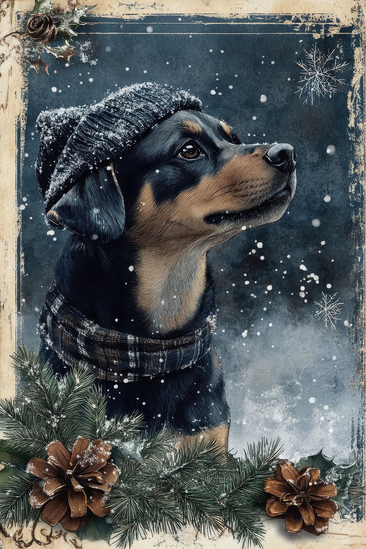 Vintage Blue Christmas 2 Dashboards