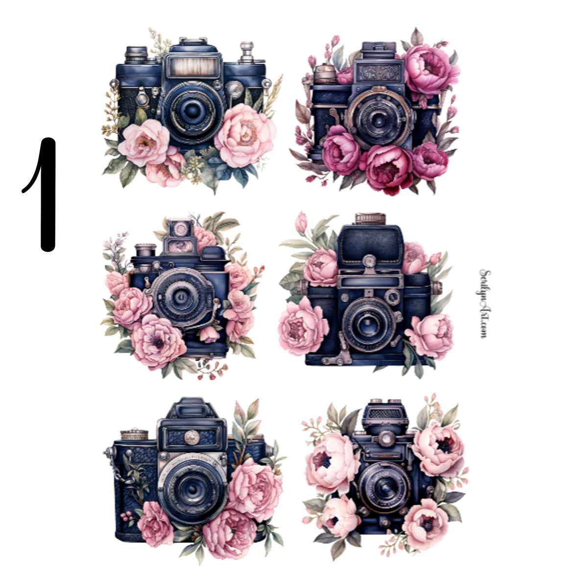 Vintage Cameras Sticker Sheet