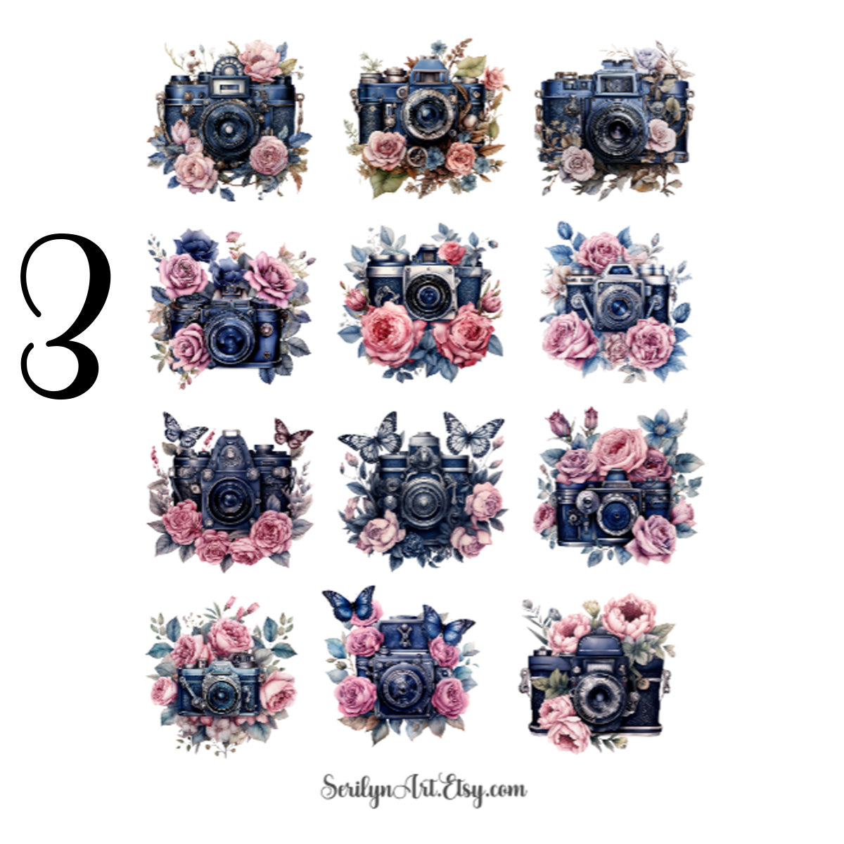 Vintage Cameras Sticker Sheet