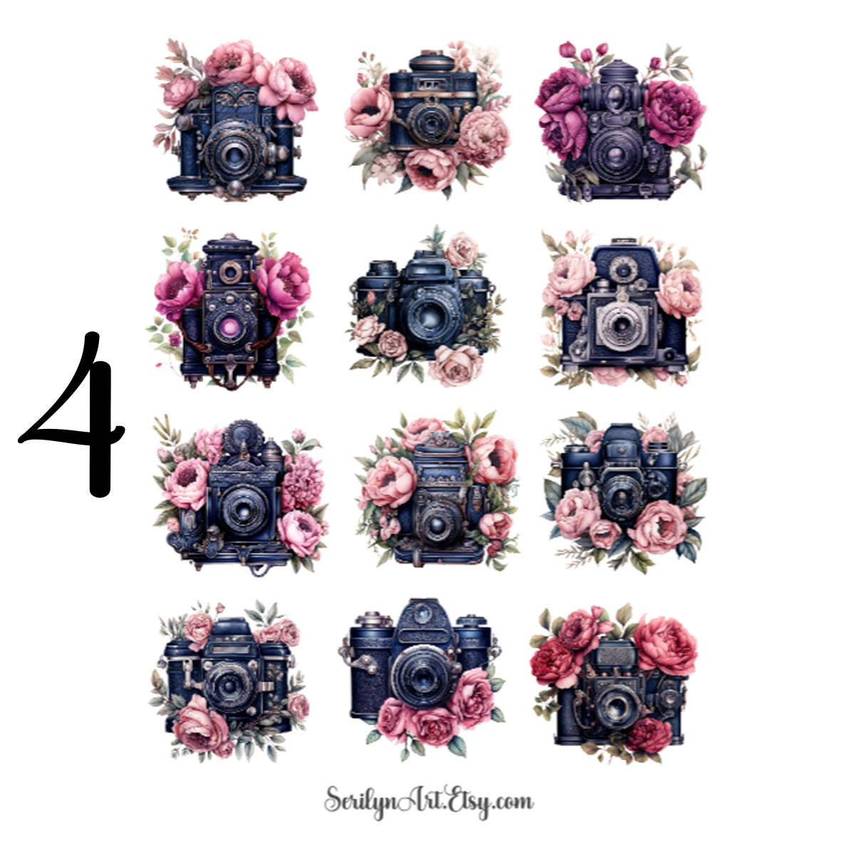 Vintage Cameras Sticker Sheet