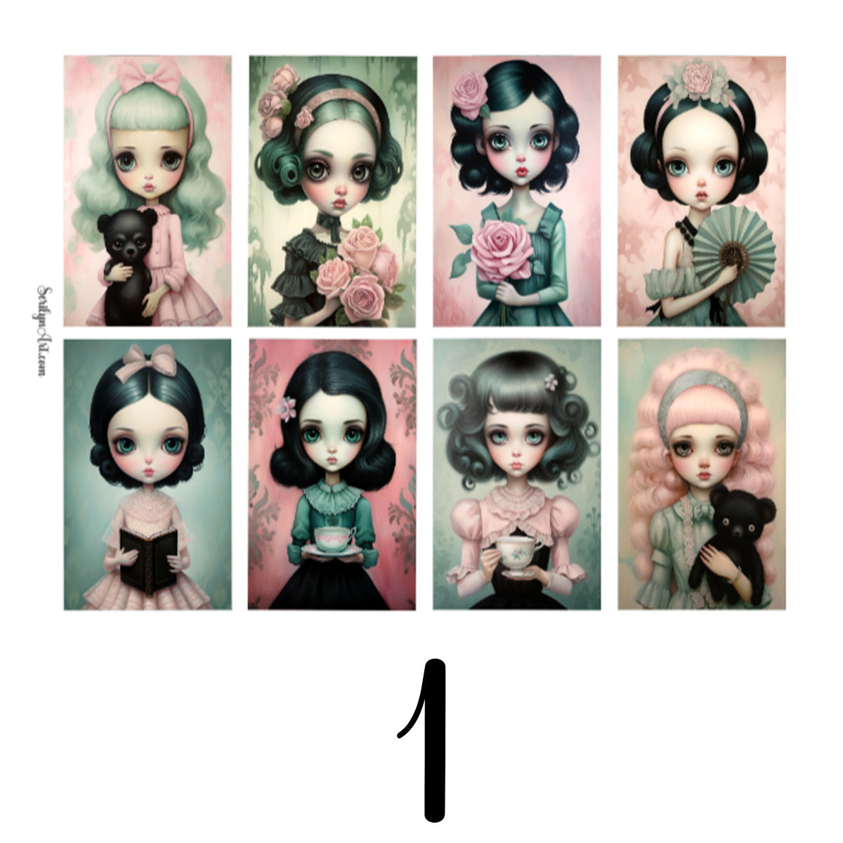 Vintage Girls Big Sticker Sheet