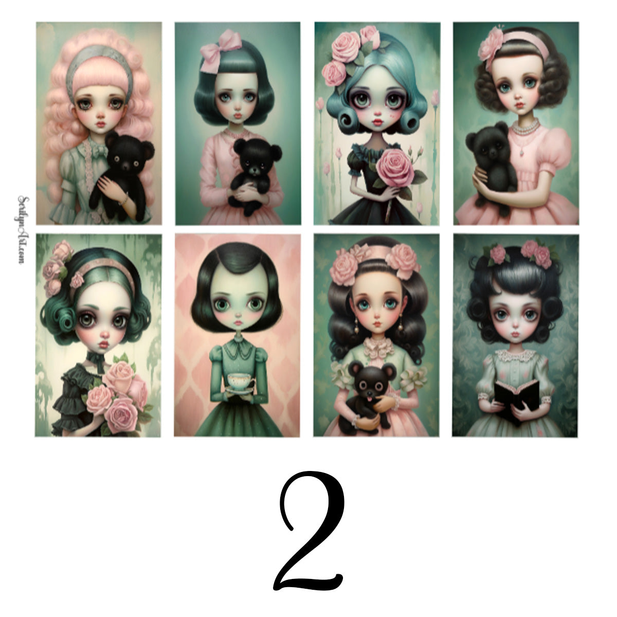 Vintage Girls Big Sticker Sheet