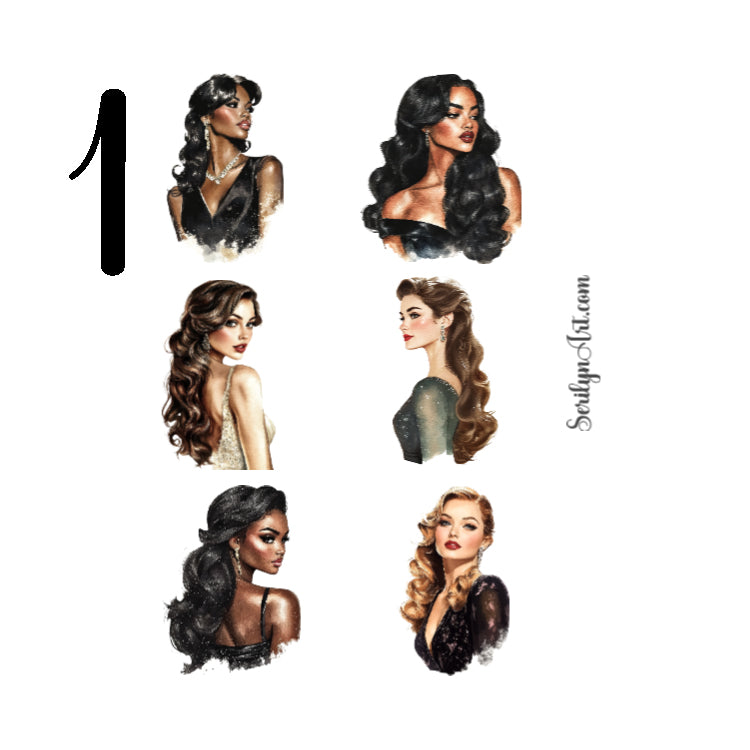 Vintage Glam Sticker Sheet