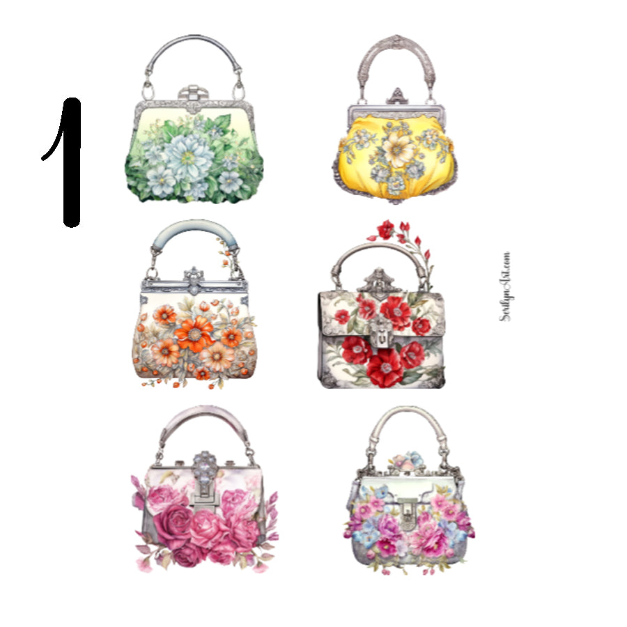 Vintage Handbags Sticker Sheet