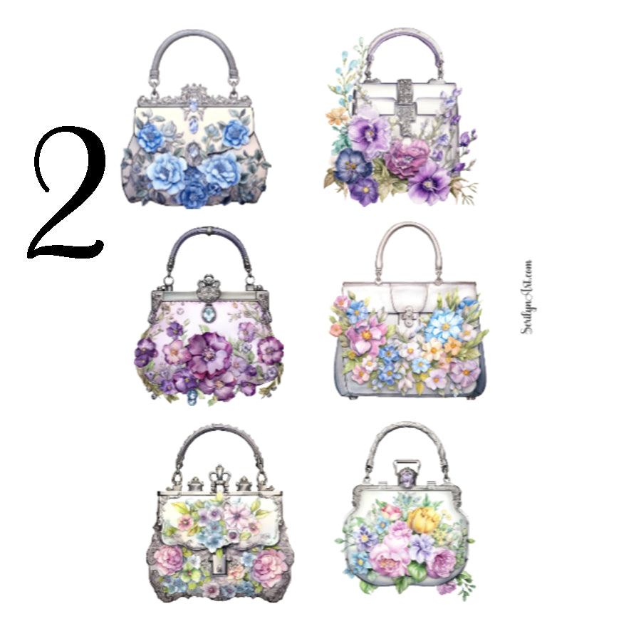 Vintage Handbags Sticker Sheet