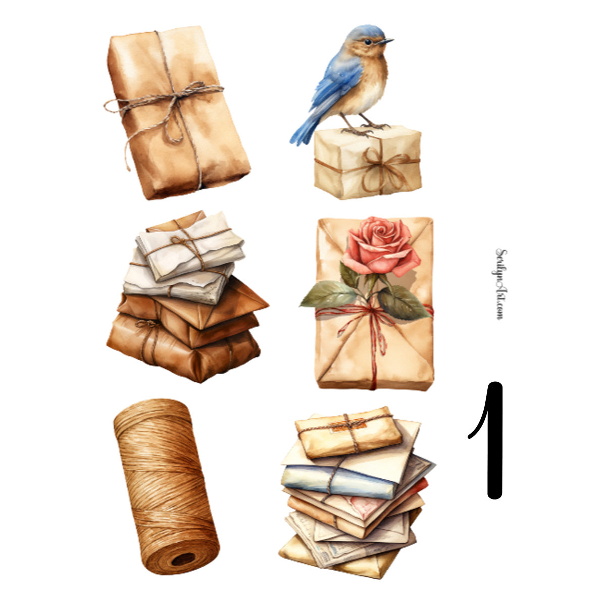 Vintage Mail Sticker Sheet