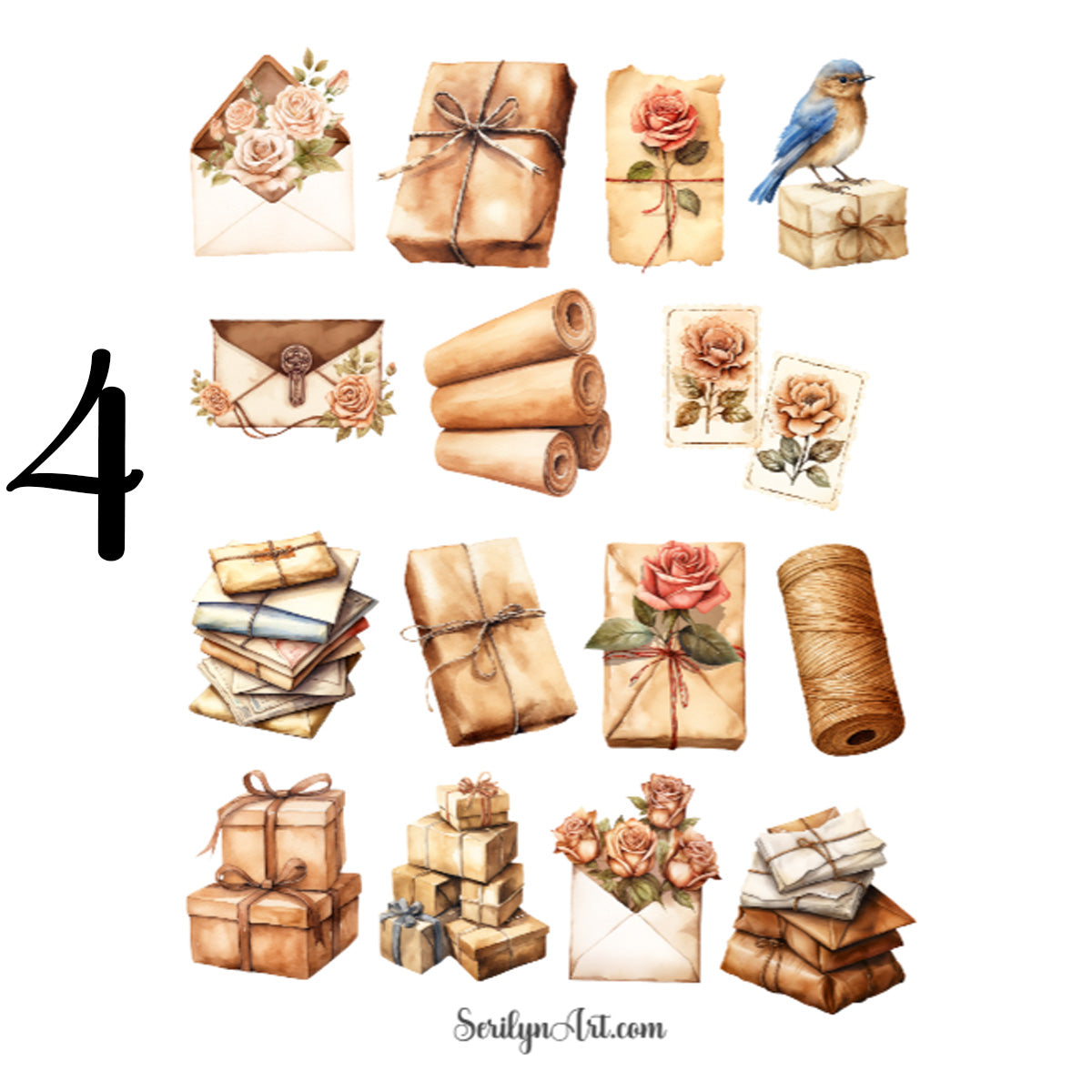 Vintage Mail Sticker Sheet