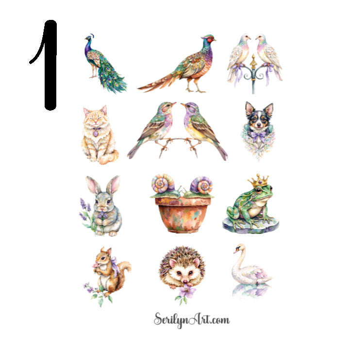 Vintage Meadow Garden Sticker Sheet