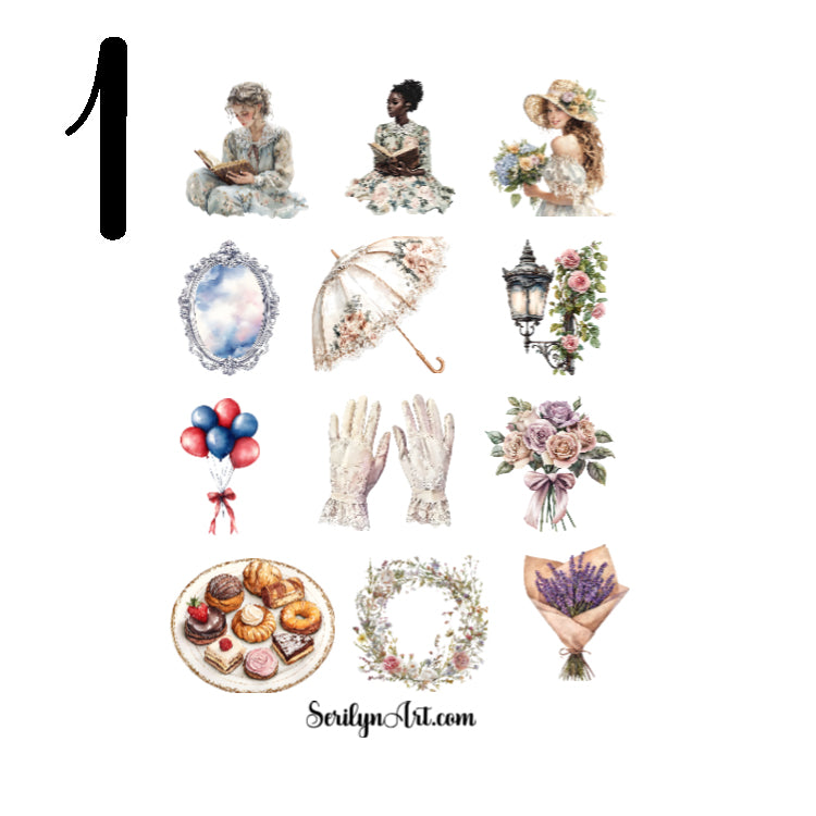 Vintage Paris Dreams Sticker Sheet