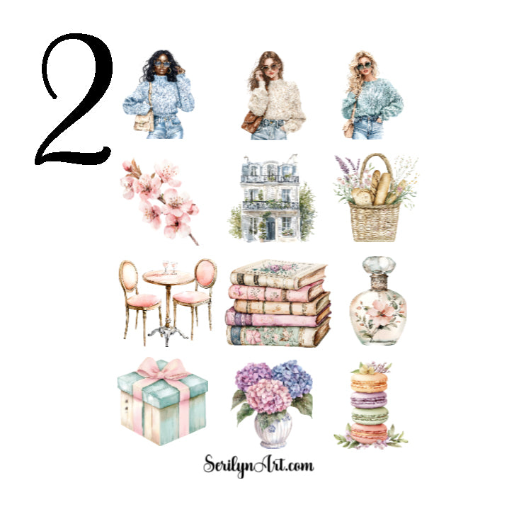 Vintage Paris Dreams Sticker Sheet