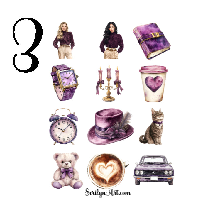 Vintage Velvet Plum Sticker Sheet