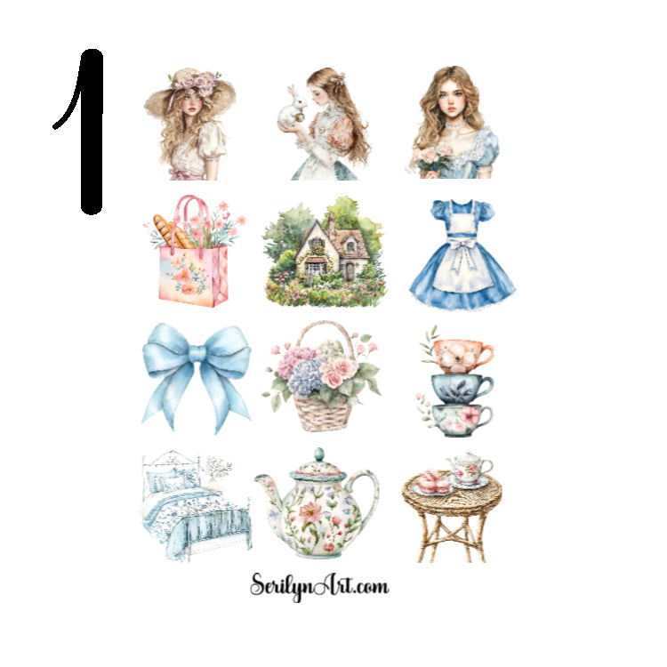Vintage Wonderland Garden Sticker Sheet