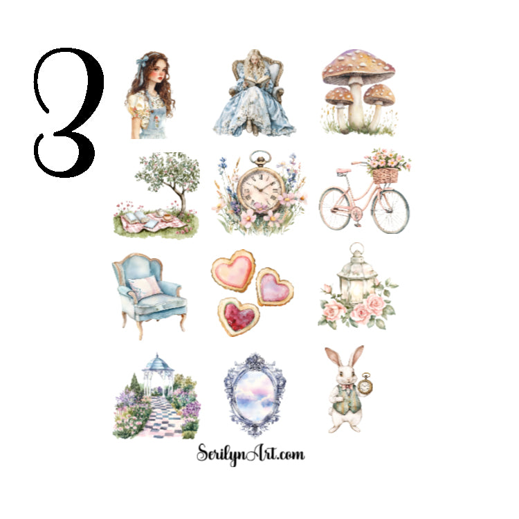 Vintage Wonderland Garden Sticker Sheet