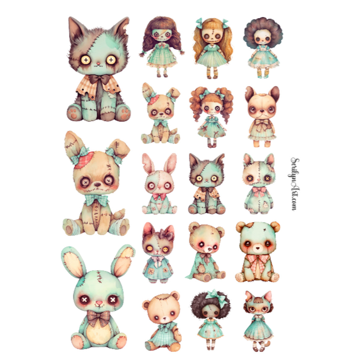 Voodoo Dolls Sticker Sheet