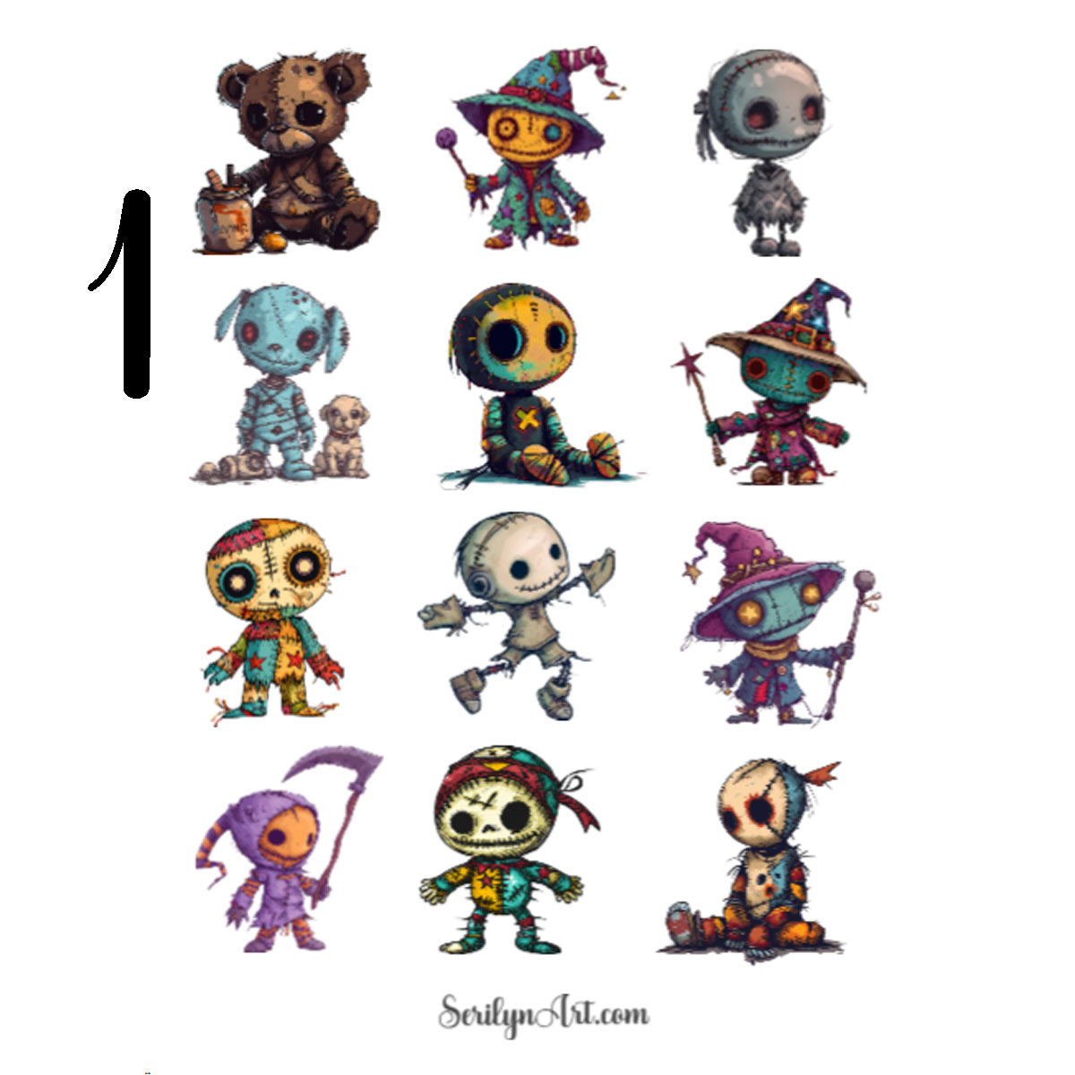 Voodoo Dolls Sticker Sheet