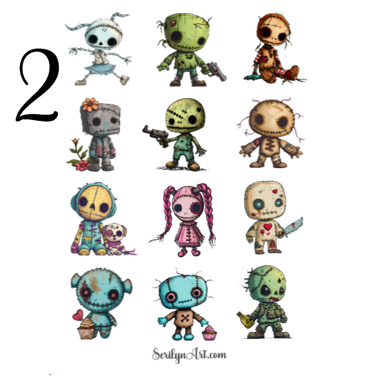 Voodoo Dolls Sticker Sheet