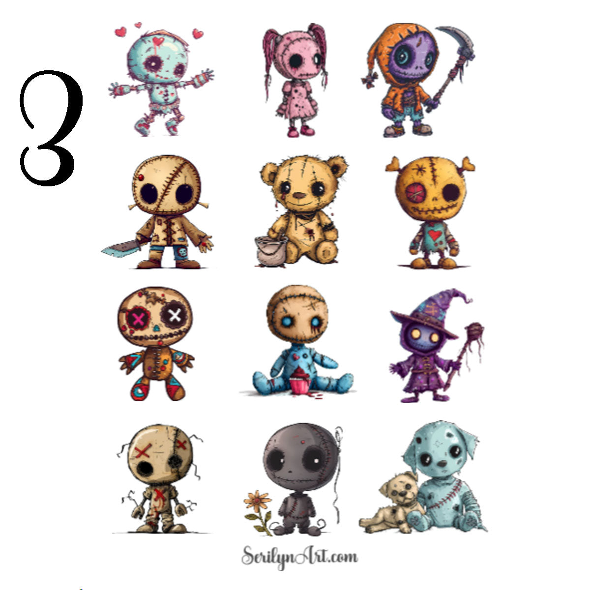 Voodoo Dolls Sticker Sheet