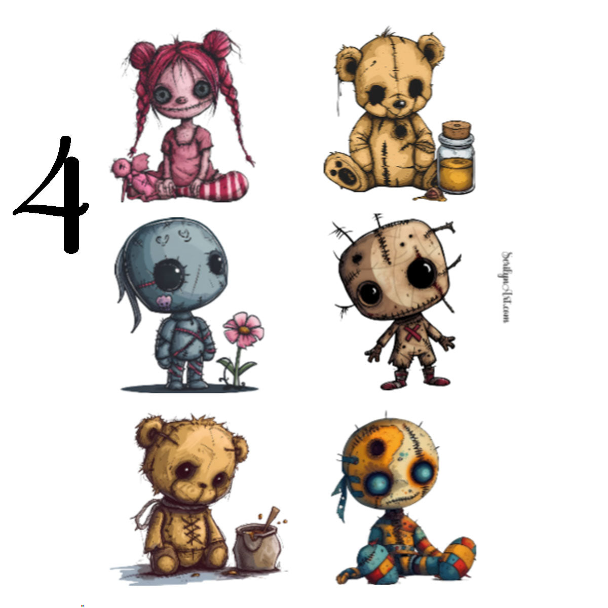 Voodoo Dolls Sticker Sheet