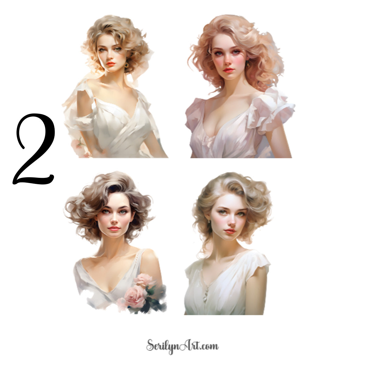 Watercolor Women Sticker Sheet