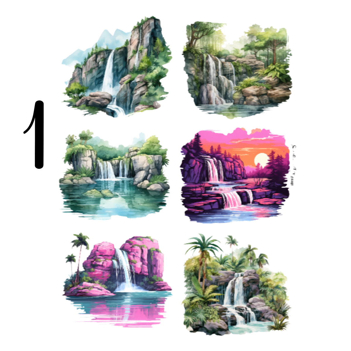 Waterfalls Sticker Sheet