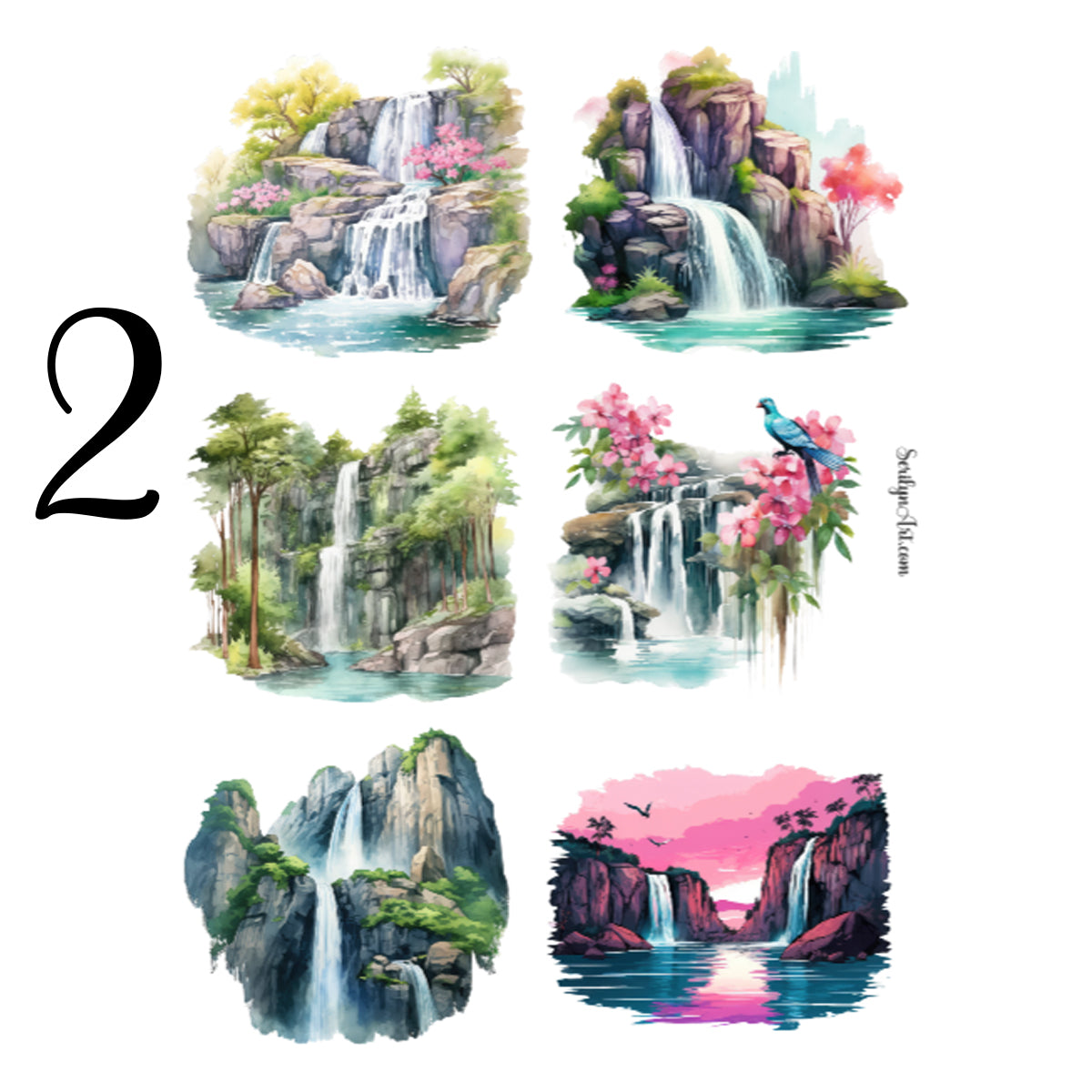Waterfalls Sticker Sheet