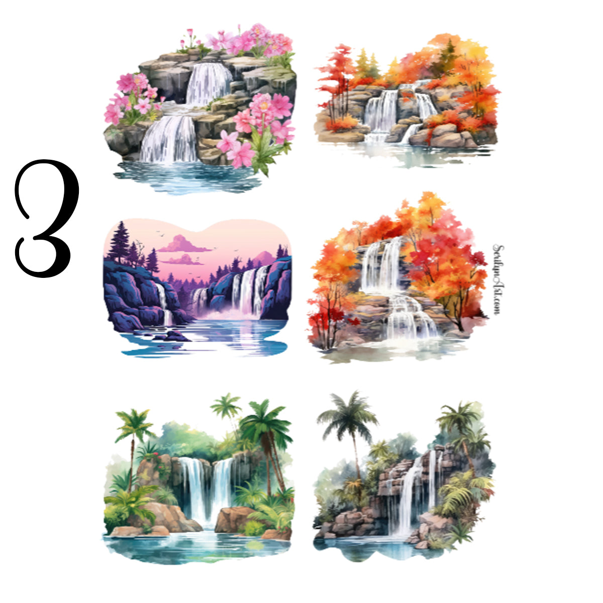 Waterfalls Sticker Sheet