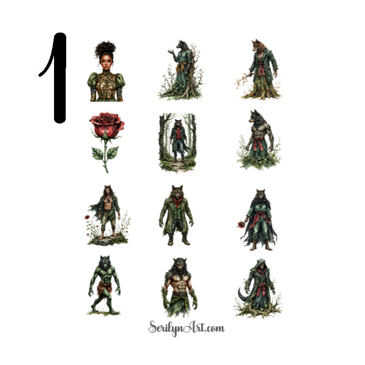 Werewolves Forest Sticker Sheet