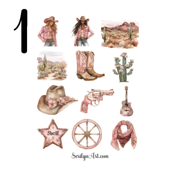Western Spring Sticker Sheet