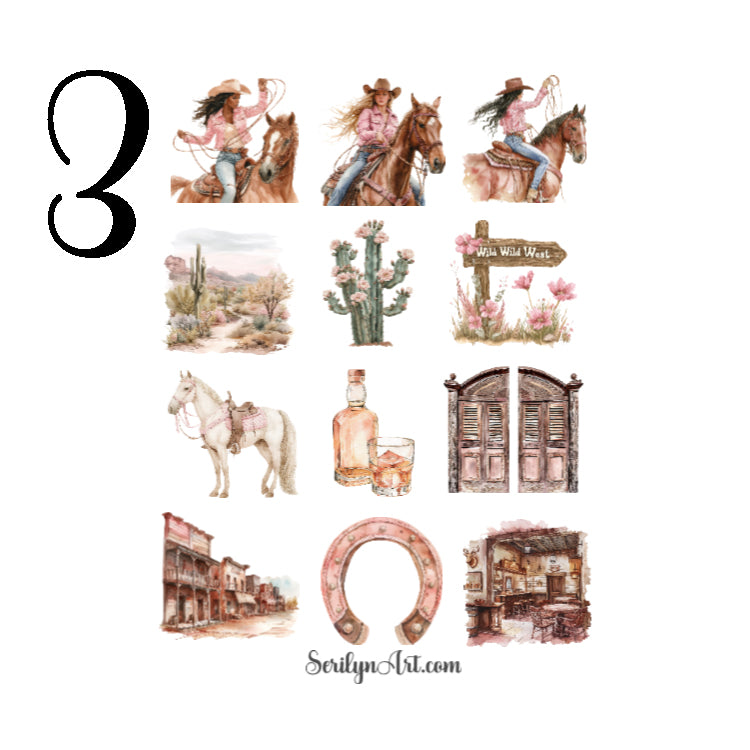 Western Spring Sticker Sheet