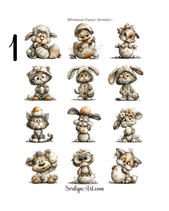 Whimsical Easter Animals