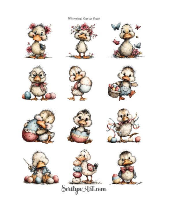 Whimsical Easter Duck