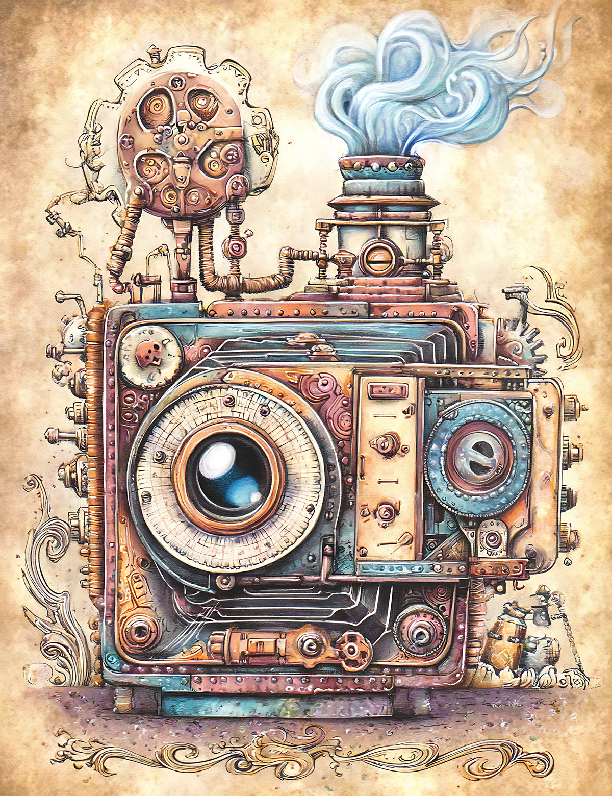 Whimsical Steampunk 2 Dashboards