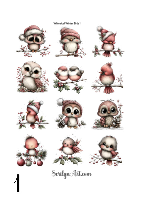 Whimsical Winter Birds
