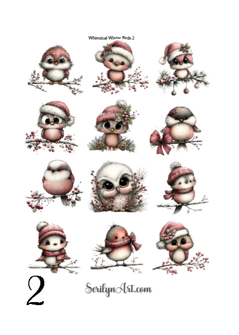 Whimsical Winter Birds