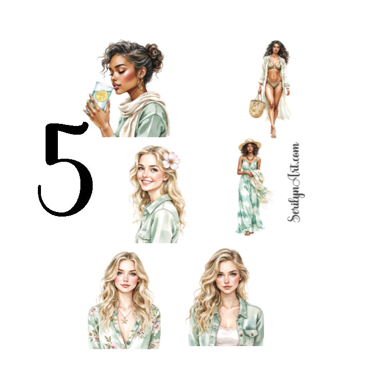 White Beach Sticker Sheet