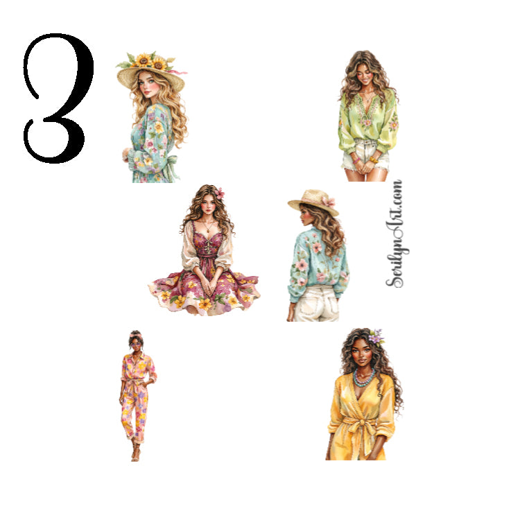 Wildflower Boho Sticker Sheet