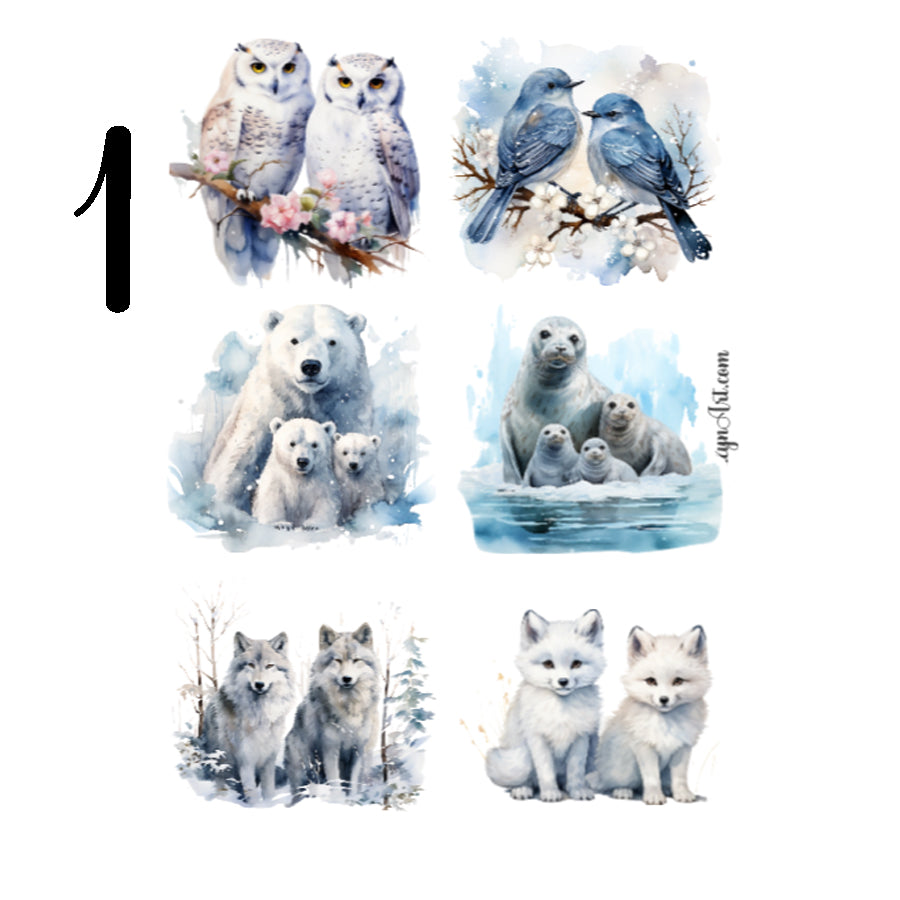 Winter Animals Sticker Sheet