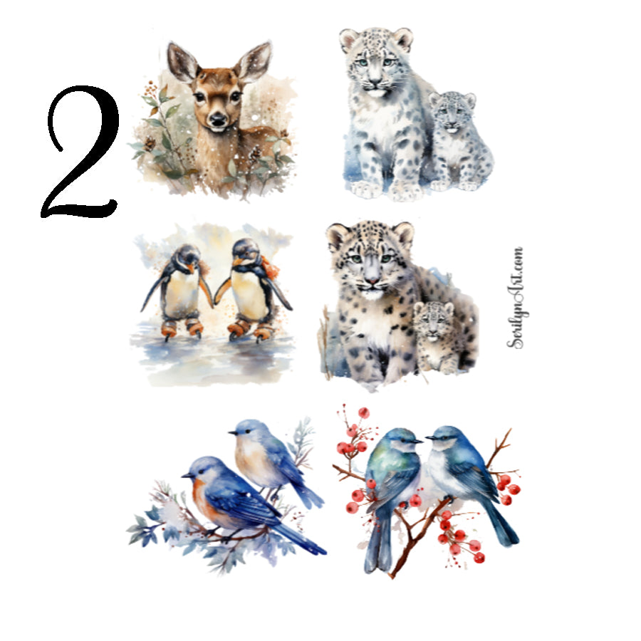 Winter Animals Sticker Sheet