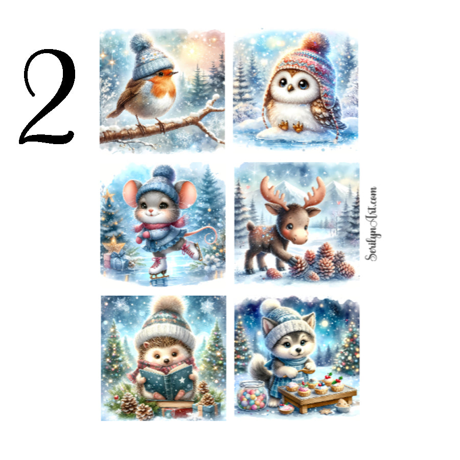 Winter Animals Sticker Sheet