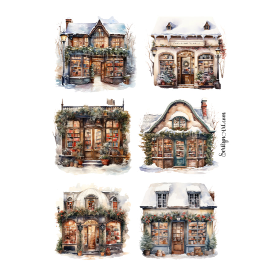Winter Bookstore Sticker Sheet