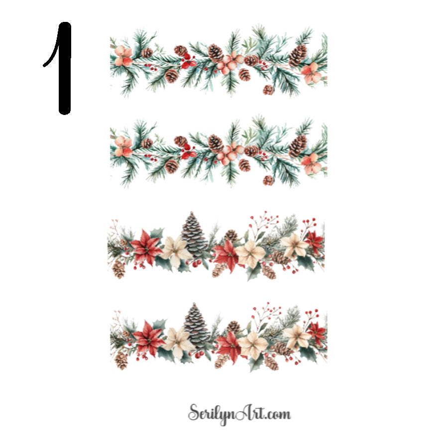 Winter Botanical Borders Sticker Sheet