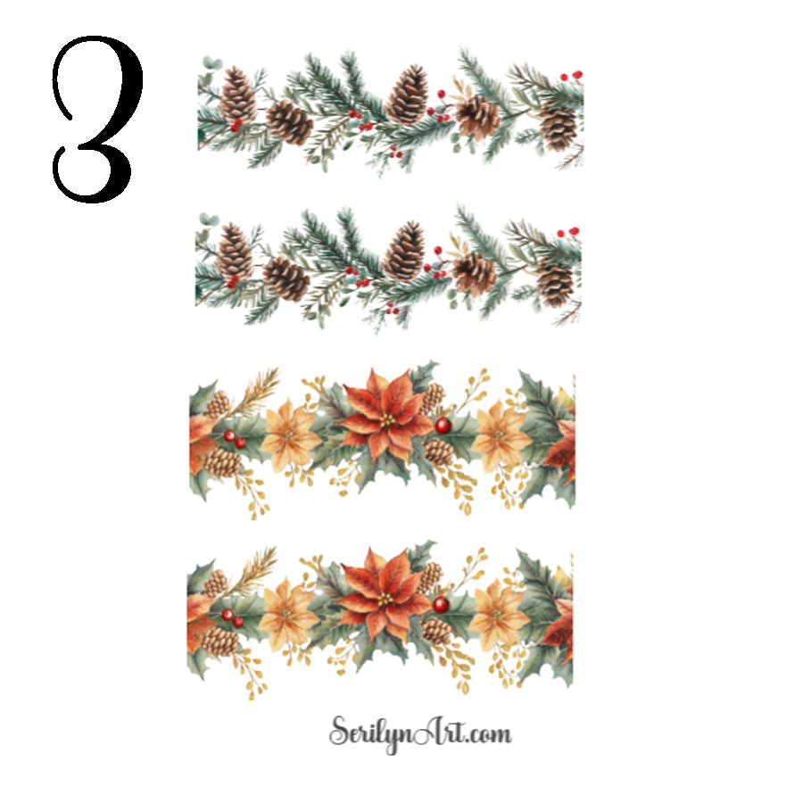Winter Botanical Borders Sticker Sheet