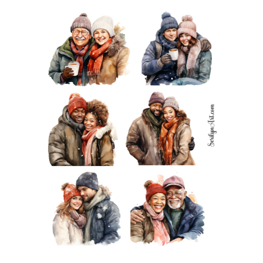 Winter Couples Sticker Sheet