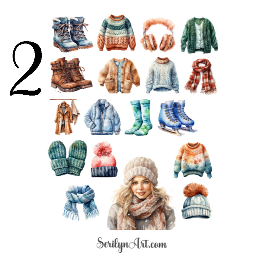Winter Fashion Sticker Sheet