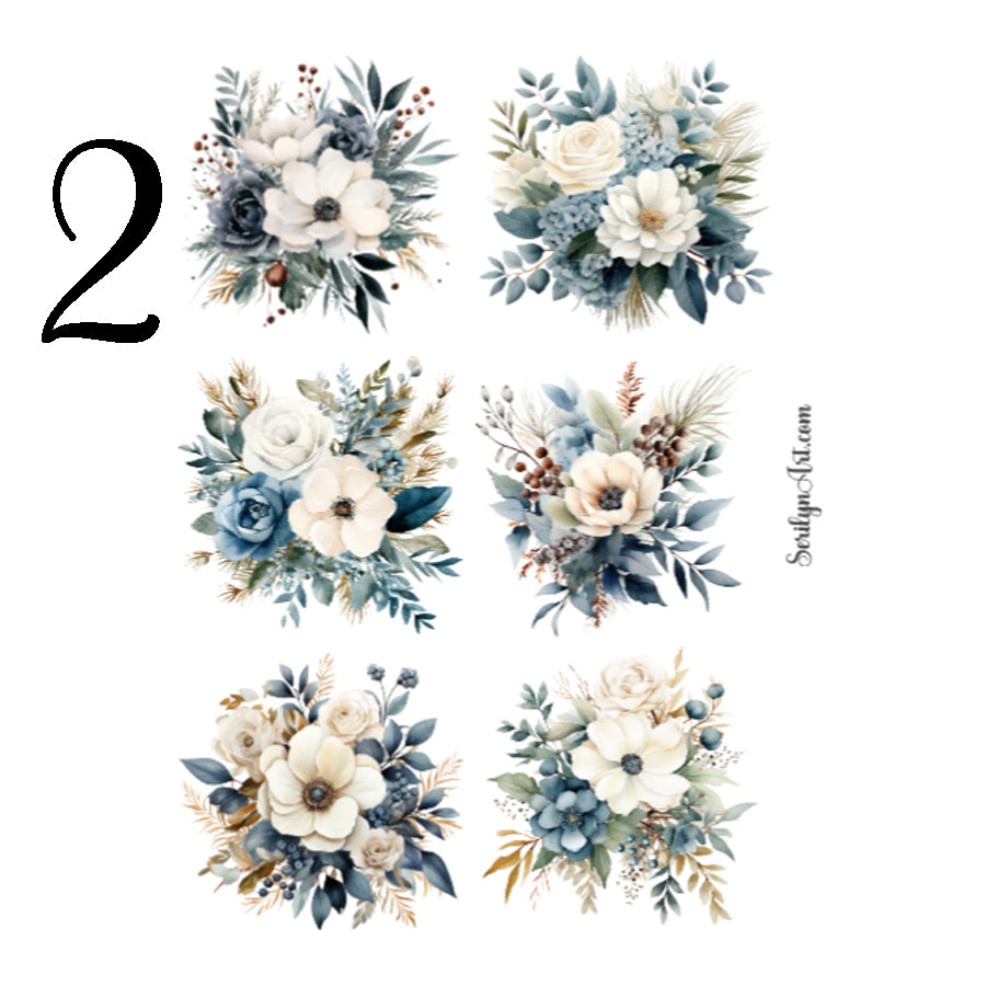 Winter Florals Sticker Sheet