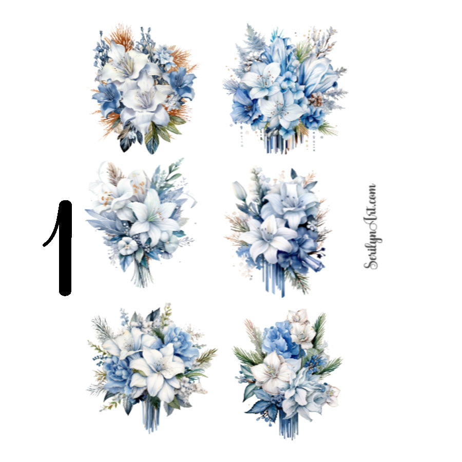 Winter Flowers Sticker Sheet