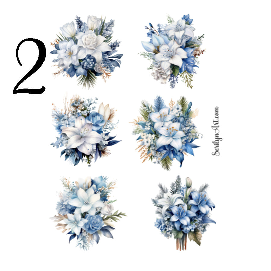 Winter Flowers Sticker Sheet