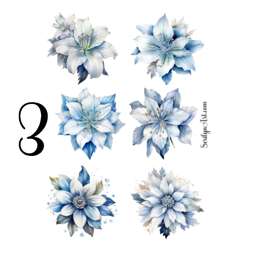 Winter Flowers Sticker Sheet