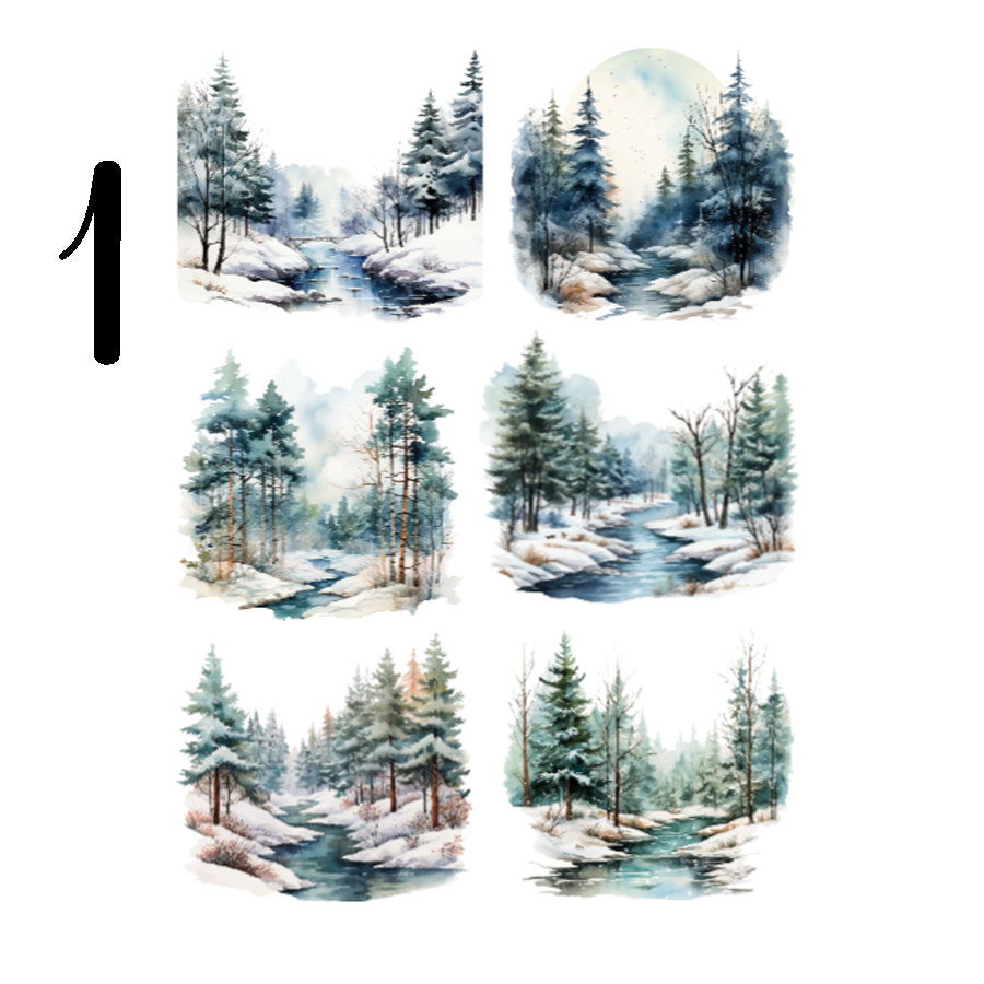 Winter Forest Sticker Sheet