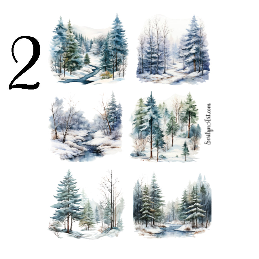 Winter Forest Sticker Sheet